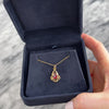 Antique Victorian 14k Yellow Gold Red Glass Artistic Geometric Pear Charm / Pendant - Video showing the piece
