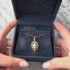 Vintage 14k Yellow Gold Opal Luminous Cable Framed Cabochon Pendant - Video showing the piece