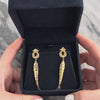 Vintage Portuguese Large 19k Rosy Yellow Gold Diamond Articulated Fish Dangle Earrings - Video showing the piece