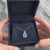 Vintage 14k White Gold 7.56ct Blue Topaz Diamond Flashing Elegance Pendant - Video showing the piece