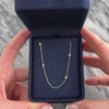 Vintage Italian 14k White Gold Diamond Chic Round Station Necklace - Video showing the piece