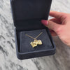 Vintage 14k Yellow Gold Chic Heart Trio Cluster Charm / Pendant - Video showing the piece