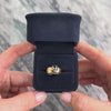 Vintage 14k Yellow Gold .58cttw Blue Sapphire Ribbed Ribbon Crossover Ring - Video showing the piece