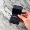 Vintage 10k Yellow Gold 1.73ct Blue Topaz 1.29ct Amethyst Flipping Ring 7.25