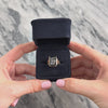 Antique Victorian 10k Rosy Yellow Gold 2.53ct Banded Agate Wonderful Fluted Carved Initial 