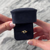 Vintage 14k Yellow Gold Blue Sapphire Diamond Diagonal Set Ring - Video showing the piece