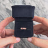 Vintage 14k Yellow Gold Ruby Diamond Tall Alternating Crimson Chevron Ring - Video showing the piece