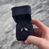 Vintage Heavy 18k White Gold 8.52ct Amethyst Diamond Glittering Shoulder Orb Ring - Video showing the piece