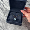 Vintage 14k Yellow Gold 3.59ct Aquamarine Elegant Step-Cut Pendant - Video showing the piece