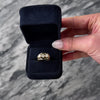 Vintage 14k Yellow Gold 1.2cttw Diamond Unusual Black Enamel Openwork Ring - Video showing the piece