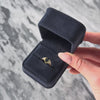 Vintage 14k Yellow Gold Blue Sapphire Diamond Cluster Trio Ring - Video showing the piece