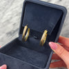 Vintage Large 14k Yellow Gold Triple Ribbed Hoop Earrings - Video showing the piece