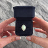 Vintage 14k White Gold 2.51ct Opal Diamond Sparkling Navette Halo Ring - Video showing the piece