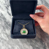 Vintage 18k Yellow & White Gold 3.06ct Jade 1.05cttw Diamond Superb Glittering Medallion Pendant - Video showing the piece