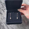 Estate 14k White Gold .324cttw Diamond Refined Delicate Drop Earrings - Video showing the piece