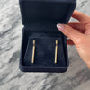 Vintage 14k Yellow Gold Sleek Tubal Dangle Earrings - Video showing the piece