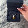 Estate 18k White Gold 10.46ct Yellow Jade Green Chalcedony Bold Naturalistic Leaf Pendant - Video showing the piece