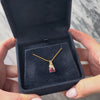 Vintage 14k Yellow Gold 1.27ct Pink Tourmaline Asymmetric Bright East-West Pendant - Video showing the piece