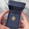 Antique Victorian 14k Yellow Gold Old Mine Cut Diamond Pearl Luminous Celestial Star Slide Pendant - Video showing the piece
