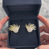 Vintage 18k Yellow Gold & 14k White Gold .73cttw Diamond Oversized Fabulous Botanical Fan Omega Back Earrings - Video showing the piece