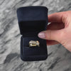 Vintage 14k Yellow Gold .81cttw Diamond Modernist Slant Ring - Video showing the piece