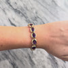 Vintage 14k Yellow Gold 27.42cttw Amethyst Fabulous Bezel-Set Statement Bracelet - Video showing the piece