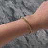 Vintage Italian 14k Yellow & White Gold Popcorn Station Chain Bracelet - Video showing the piece