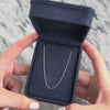 Estate Italian 14k White Gold 1mm Sleek Cable Chain - Video showing the piece