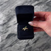 Vintage 14k Yellow Gold Emerald .26cttw Diamond Bypass Ring  - Video showing the piece