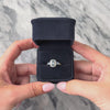 Estate 14k White Gold 1.25ct Aquamarine Champagne Diamond Blue Sapphire Vibrant Cushion Halo Ring - Video showing the piece