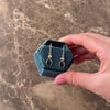 Vintage 14k Yellow Gold 2.86cttw Dark Blue Sapphire Diamond Chic Stacked Bezel Duo Dangle Earrings - Video showing the piece
