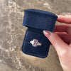 Vintage 18k Rose Gold 4.85ct Amethyst Diamond Fabulous Step Shoulder Cocktail Ring - Video showing the piece