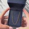 Vintage Portuguese 19k Yellow Gold 2.9mm (At X Links) Wire Link Chain - Video showing the piece