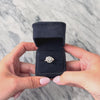 Vintage 14k White Gold 1.17cttw Old European Cut Diamond Cluster Ring 5.50