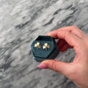 Vintage 14k Yellow Gold Lucky Textured Shamrock Stud Earrings - Video showing the piece