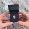 Vintage 14k Yellow Gold 3.31ct Moonstone Sleek Oblong Geometric Ring - Video showing the piece