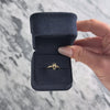 Vintage 10k Yellow Gold Blue Sapphire Diamond Dainty Duo Ring - Video showing the piece