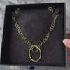 Estate Italian 14k Yellow Gold .215cttw Diamond Artistic Link Necklace - Video showing the piece