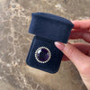 Vintage 14k Yellow Gold 20.95ct Amethyst Pearl Oversized Round Halo Cocktail Ring - Video showing the piece