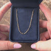 Vintage 14k Yellow Gold 2.3mm Fancy Scalloped Paperclip Chain 19