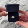 Vintage 10k White Gold .76cttw Diamond Sparkling Square Set Trio Ring - Video showing the piece