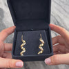 Vintage Italian 14k Yellow Gold Fantastic Textured Spiral Dangle Earrings - Video showing the piece