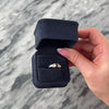 Vintage 14k White & Yellow Gold .62ct Blue Sapphire Diamond Fantastic Channel Shoulder Ring - Video showing the piece