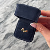 Vintage 14k Yellow Gold Ruby Dark Blue Sapphire Sleek Cabochon Capped Bypass Ring - Video showing the piece