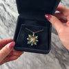 Vintage 14k Yellow Gold 1.16cttw Opal Diamond Fabulous Starburst Blossom Pin / Pendant - Video showing the piece