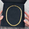 Vintage Italian 18k Yellow Gold .53cttw Dark Blue Sapphire Link Necklace 18