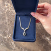 Vintage 14k Yellow Gold .54ct Dark Blue Sapphire Diamond Chic Angular Chevron Dangle Necklace - Video showing the piece