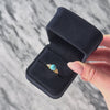 Antique 10k Yellow Gold 1.2ct Turquoise Knotted Shoulders Ring - Video showing the piece
