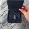 Vintage 14k Yellow Gold .67cttw Blue Sapphire Diamond Sparkling Burst Cluster Pendant - Video showing the piece