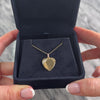 Vintage Lightweight 14k Yellow Gold Gleaming Geometric Heart Charm / Pendant - Video showing the piece
